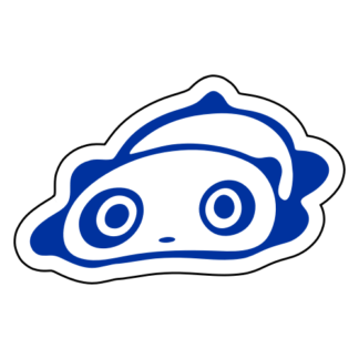 Floppy Panda Sticker (Blue)